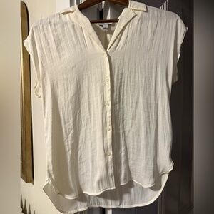 Nine West Cream Button-Down Shirt